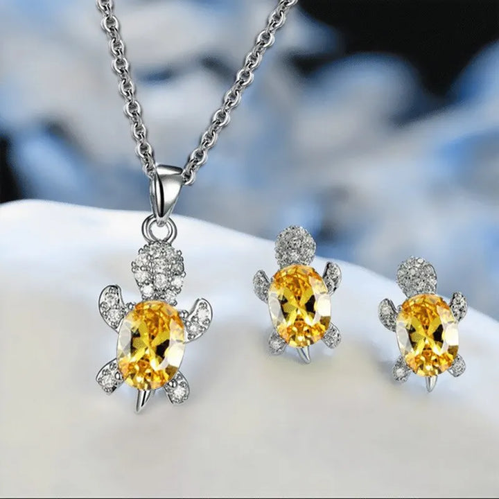 Collier de Tortue de Mer Magnifique avec Boucles d'Oreilles Bonus – Offre Limité