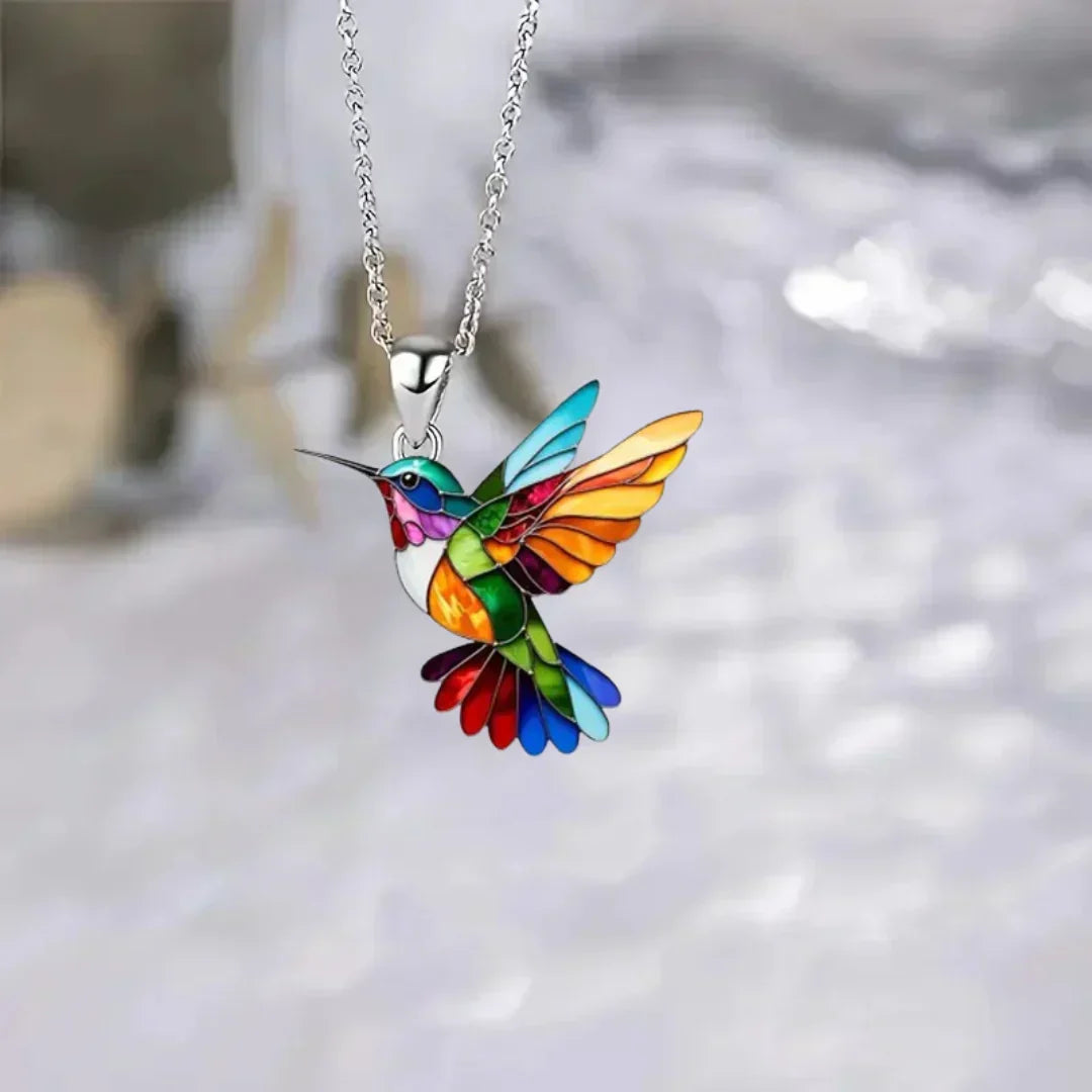 Collier de Colibri Magnifique avec Boucles d'Oreilles Bonus – Offre Limité