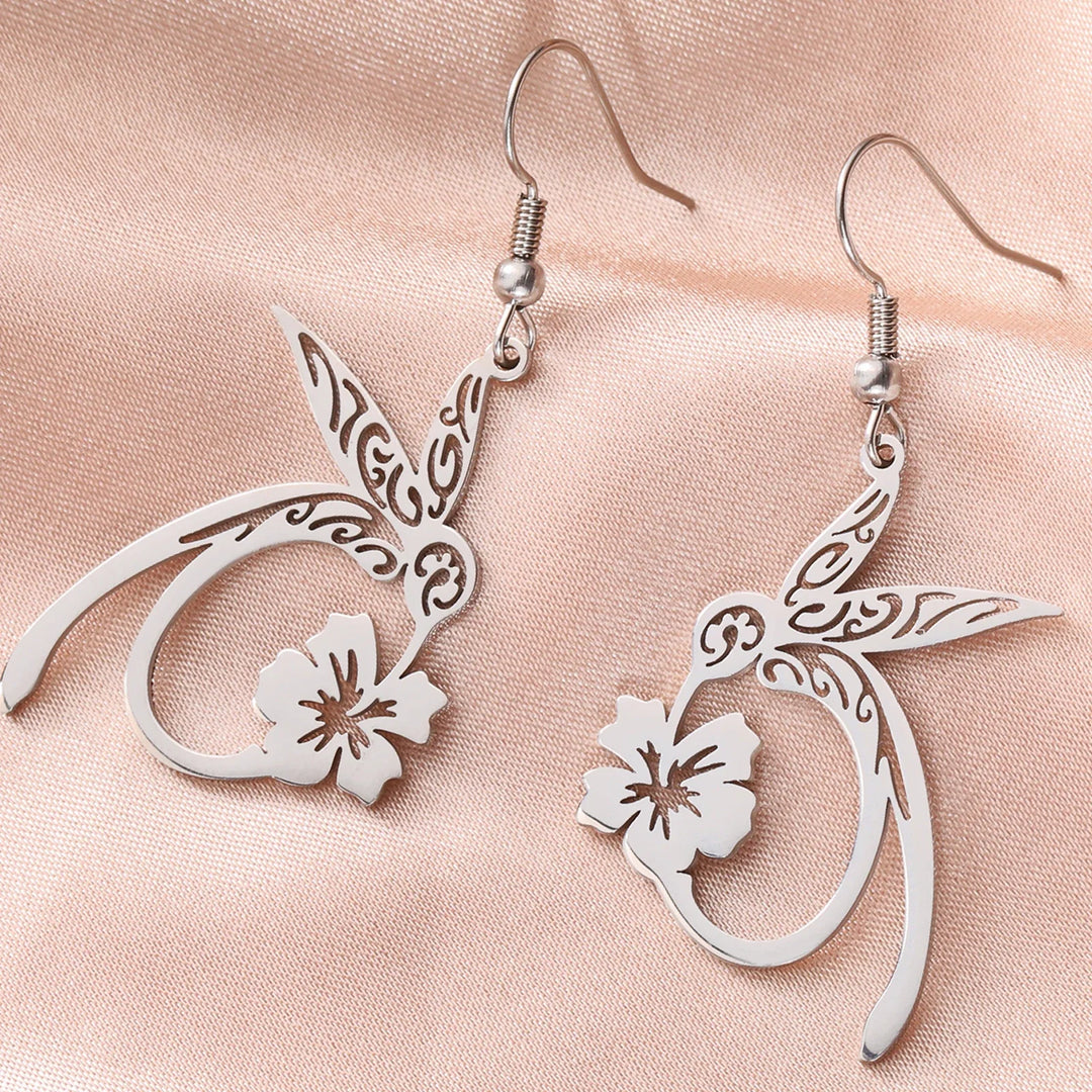 Boucles d'oreilles en acier inoxydable Esprit Colibri