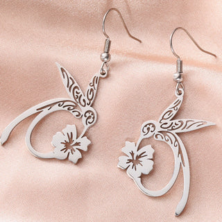 Boucles d'oreilles en acier inoxydable Esprit Colibri