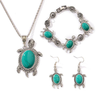 Ensemble de Bijoux Tortue Turquoise