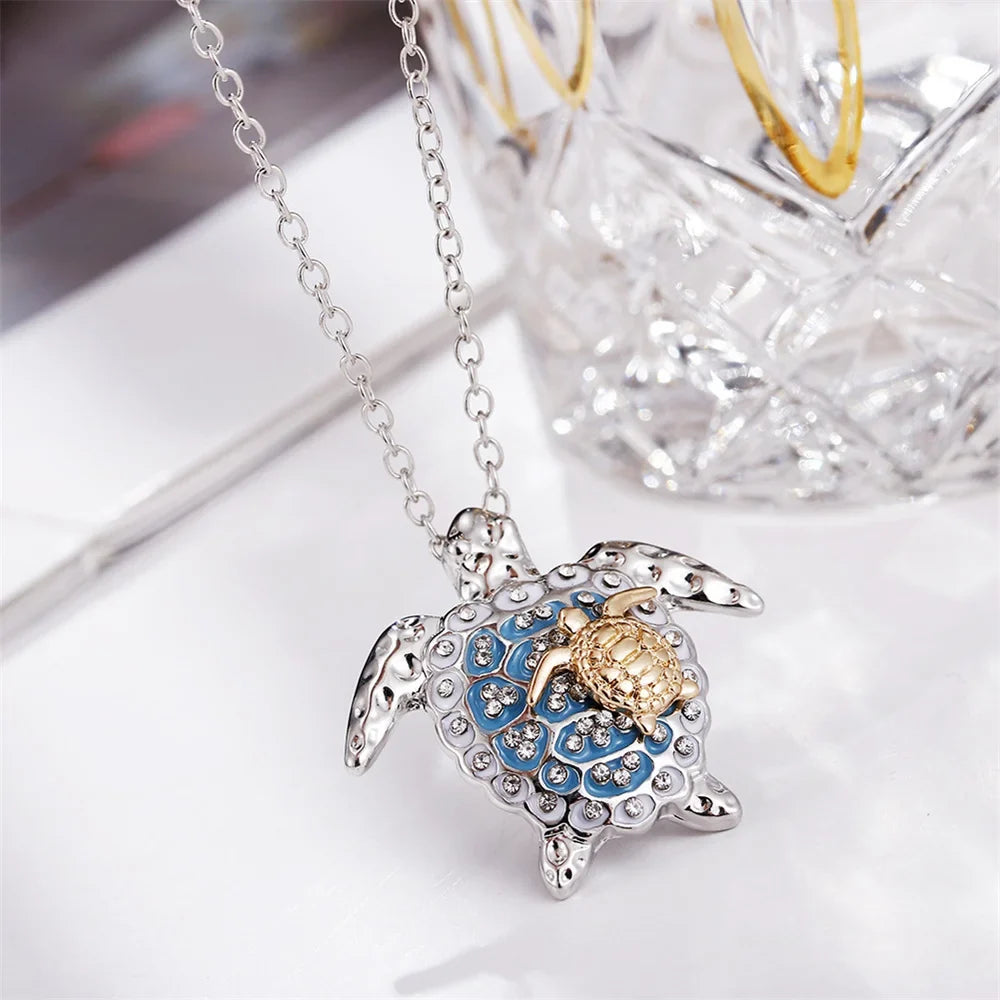 Pendentif Tortue de Mer - Argent Vintage