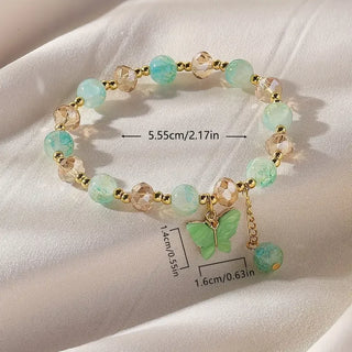 Bracelet Élastique Perlé Belle Papillon