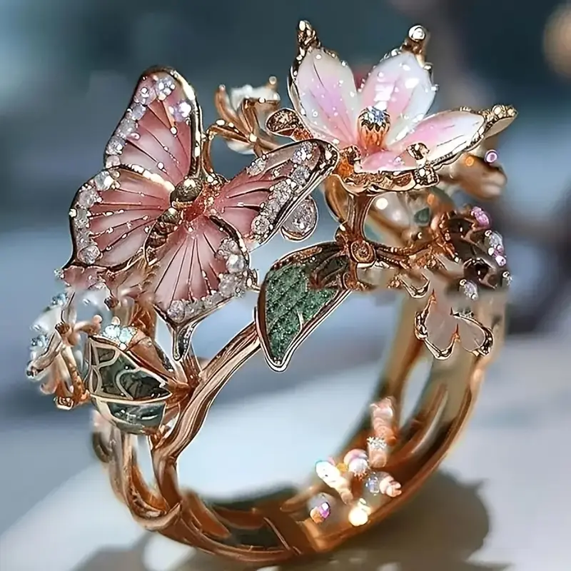 Bague Papillon de Jardin de Transformation