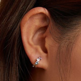 Boucles d'oreilles Pattes Colorées en Argent Sterling