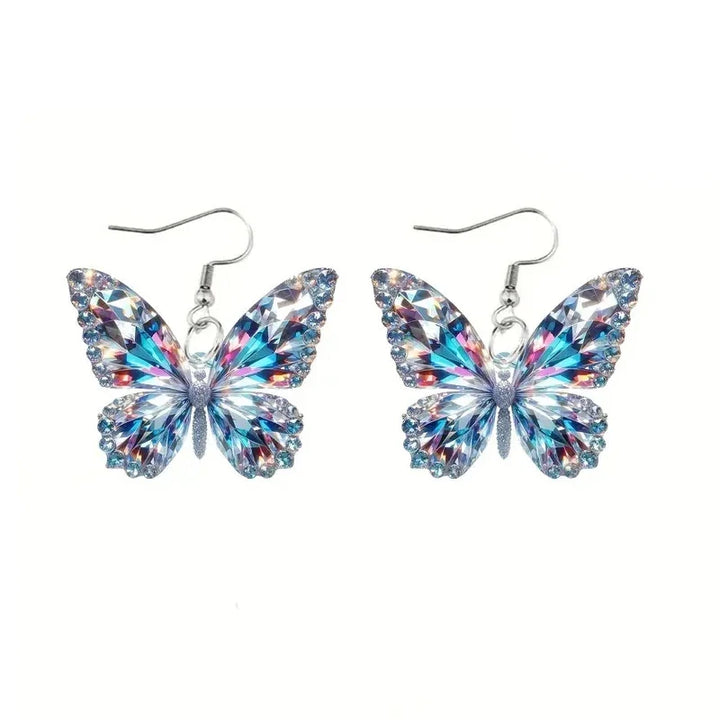 Boucles d'oreilles Déclaration Papillon Étincelant