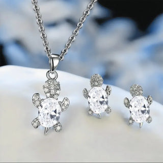 Collier de Tortue de Mer Magnifique avec Boucles d'Oreilles Bonus – Offre Limité