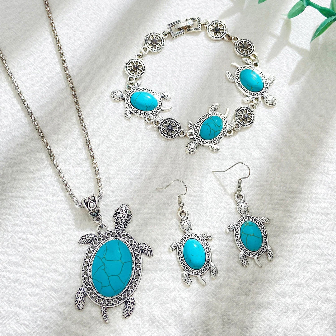 Ensemble de Bijoux Tortue Turquoise