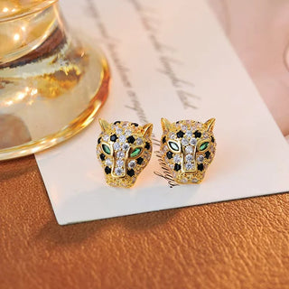 Boucles d'oreilles en cristal léopard coloré