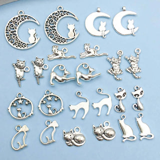Collection de Charms en Argent Vintage de Chats