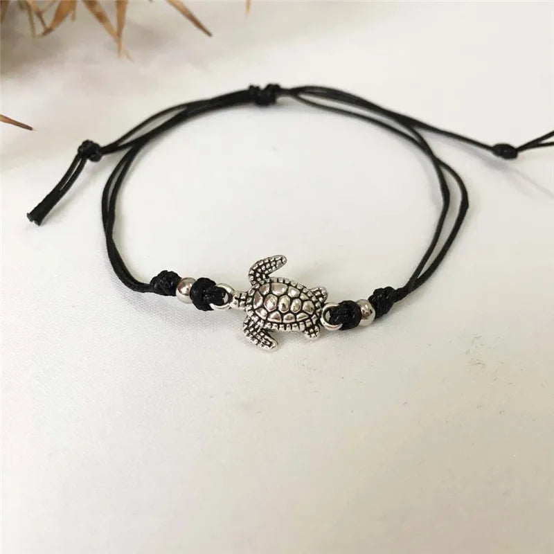 Bracelet Cheville en Cuir de Tortue de Mer