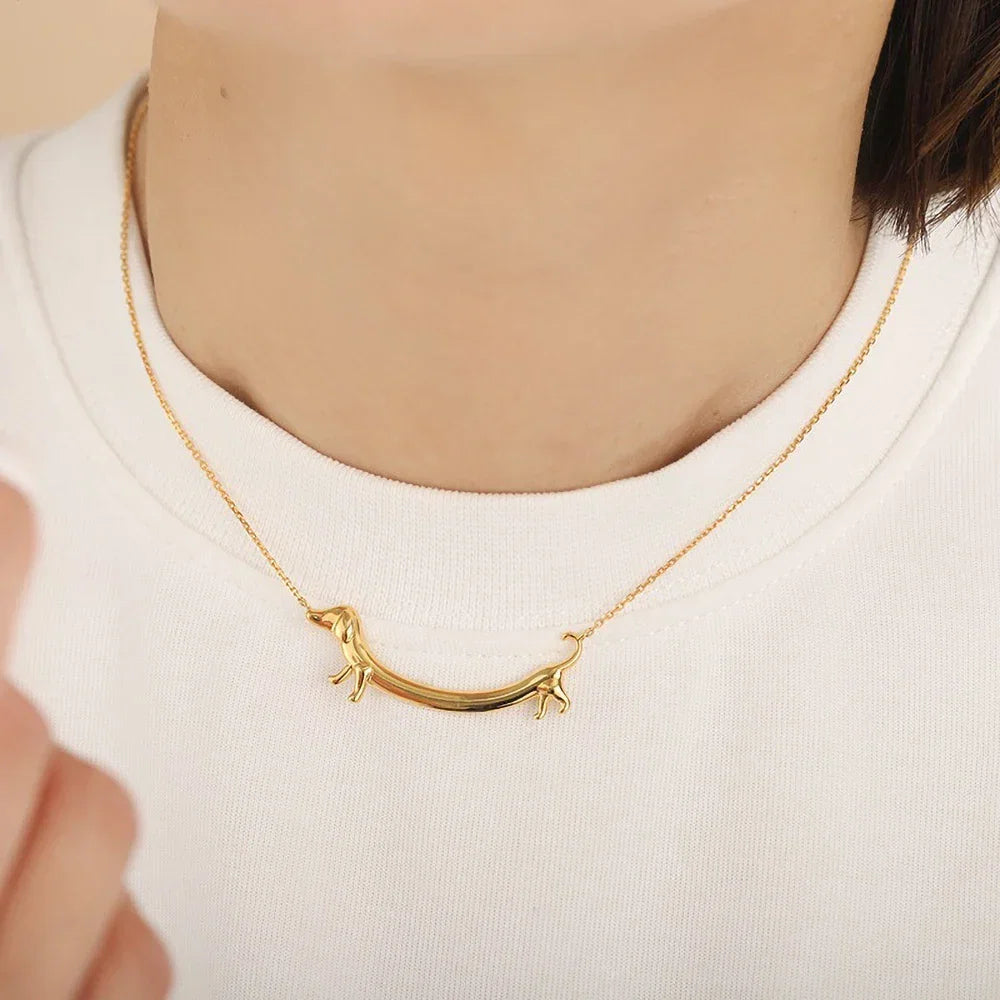 Collier en ton or de teckel
