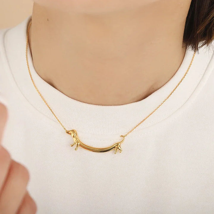 Collier en ton or de teckel