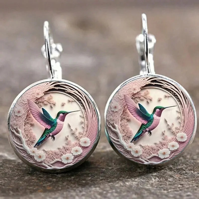 Collier Pendentif en Dôme de Verre Colibri