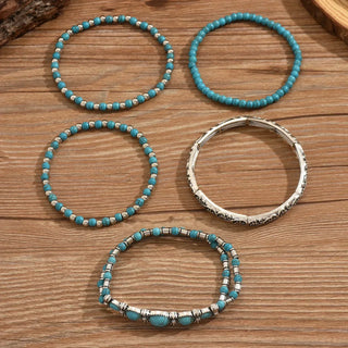 Maëlys™ — Bracelet multi-rangs turquoise raffiné