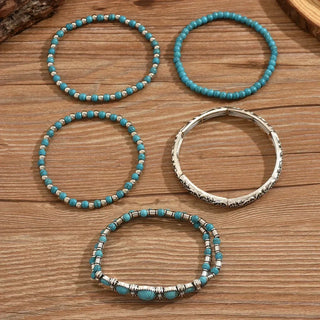 Mirella™ - Collection de Bracelets Boho avec Perles Turquoises