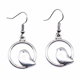 Boucles d'Oreilles Pendantes avec Charme Oiseau Vintage – Bijoux Boho Faits Main