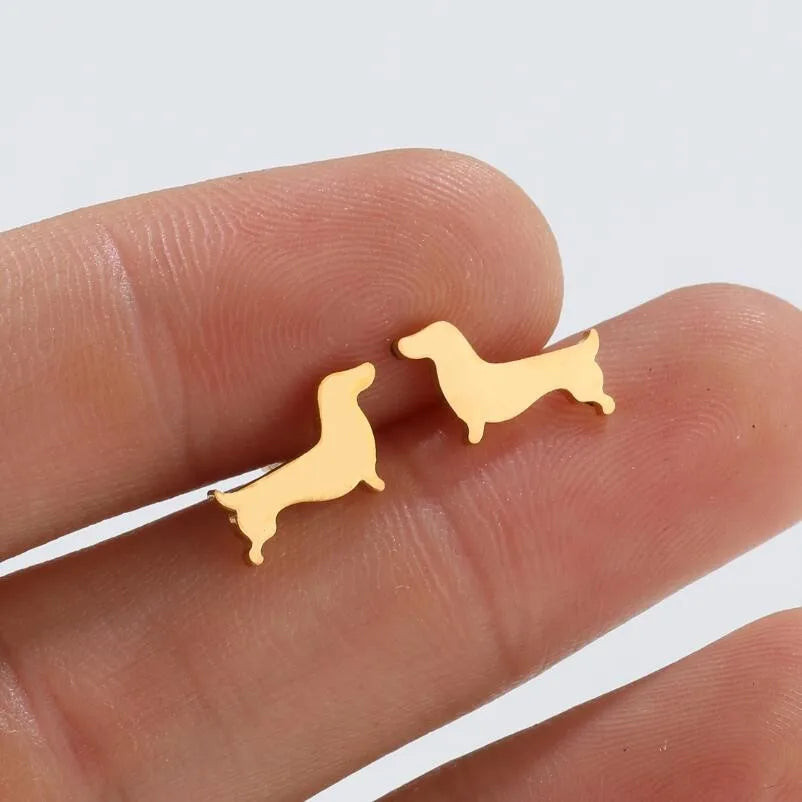 Boucles d'oreilles Stud Teckel