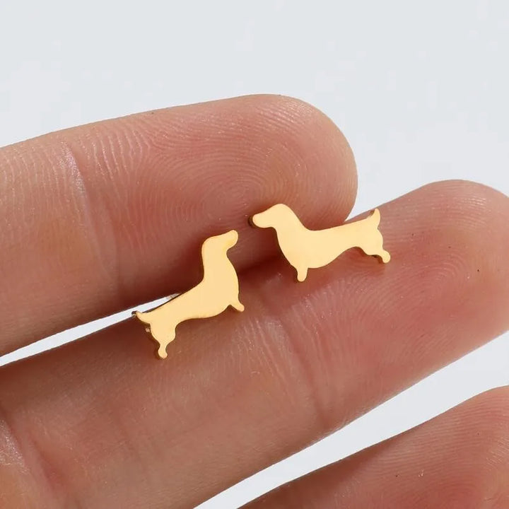 Boucles d'oreilles Stud Teckel