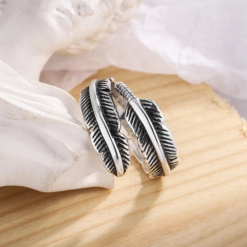 Plume d'un Ange - Bague Commémorative Ajustable
