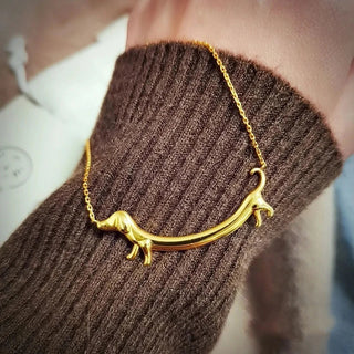 Collier en ton or de teckel
