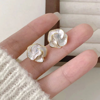 Boucles d'Oreilles Fleur de Perle