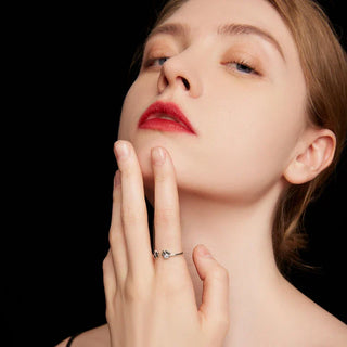 Bague Patte en Argent Sterling 925 – Ajustable avec Zirconia et Émail