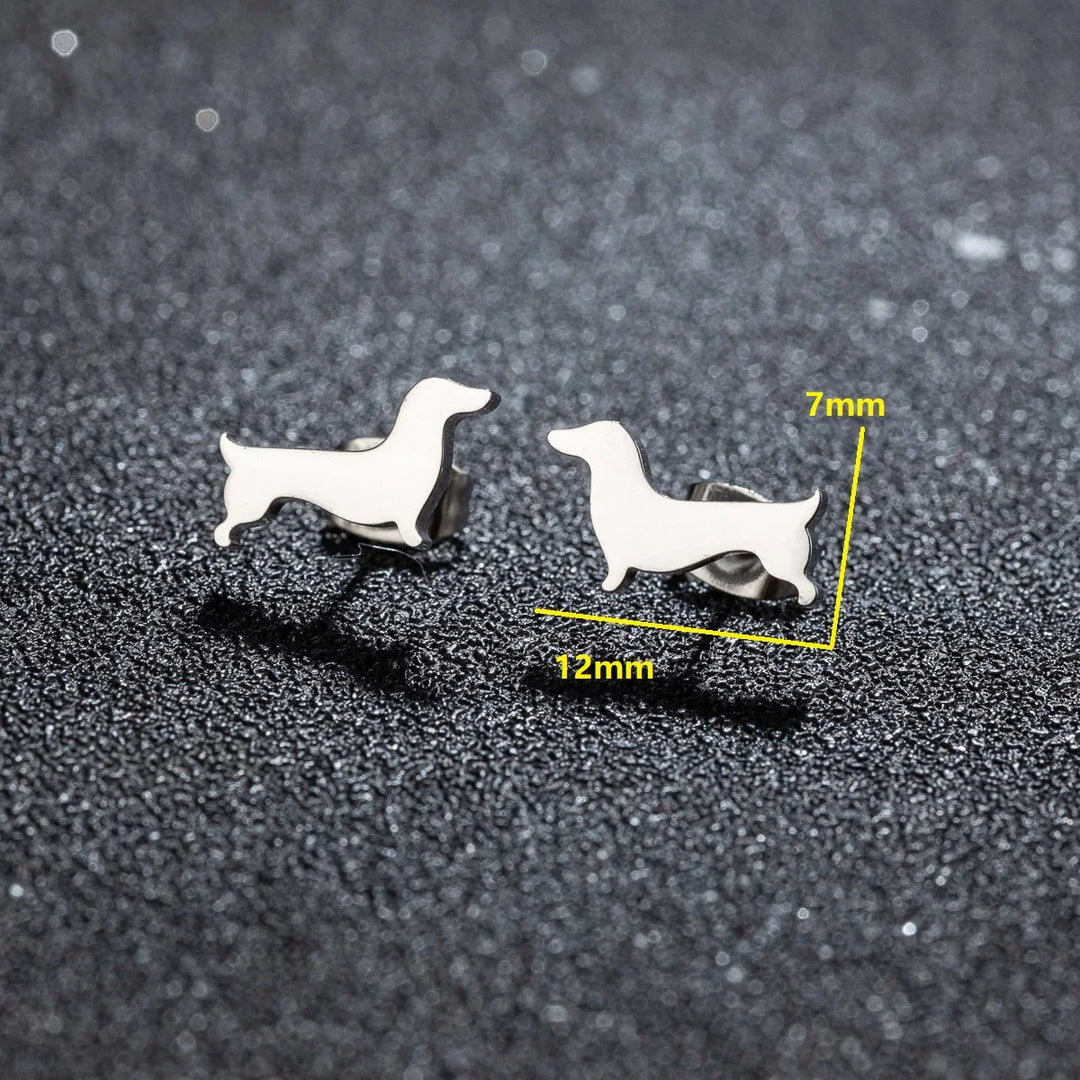 Boucles d'oreilles Stud Teckel