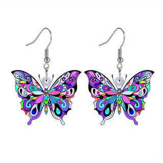 Boucles d'oreilles Papillon Colorées pour Femmes