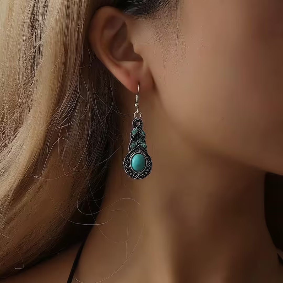 Priscilla™ - Parure Vintage en Turquoise