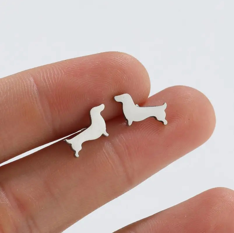Boucles d'oreilles Stud Teckel