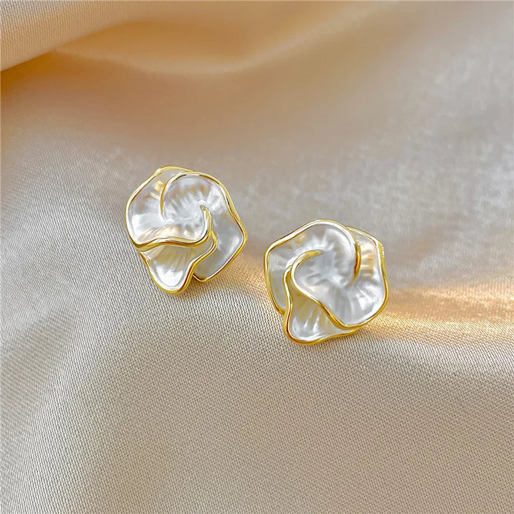 Boucles d'Oreilles Fleur de Perle