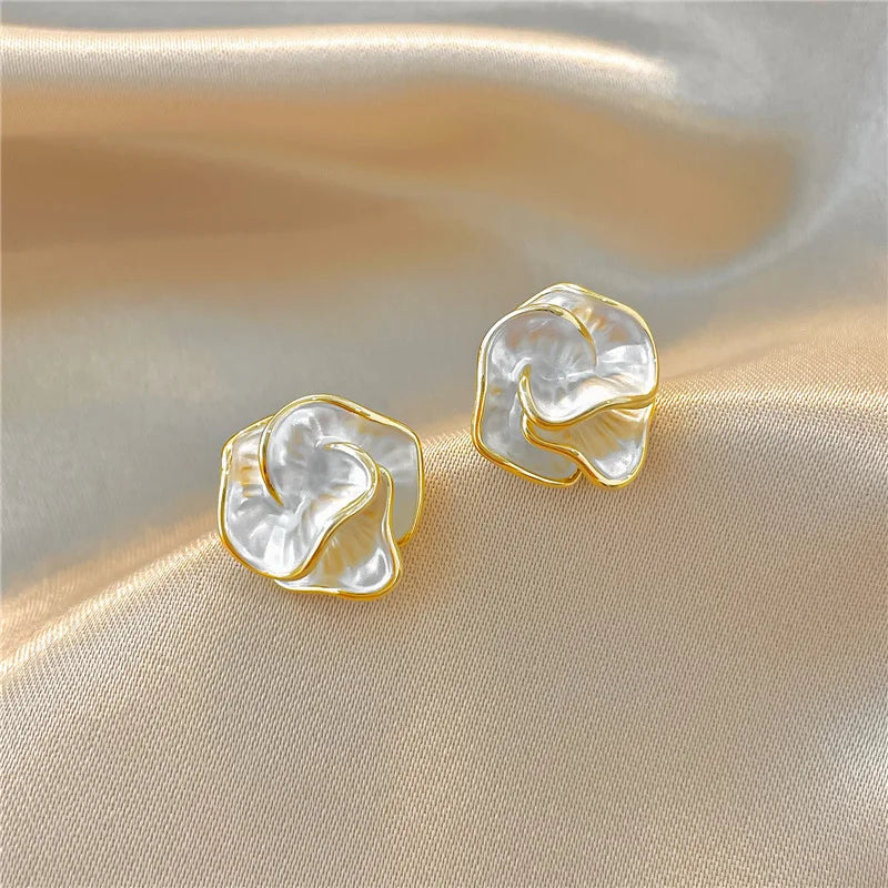 Boucles d'Oreilles Fleur de Perle