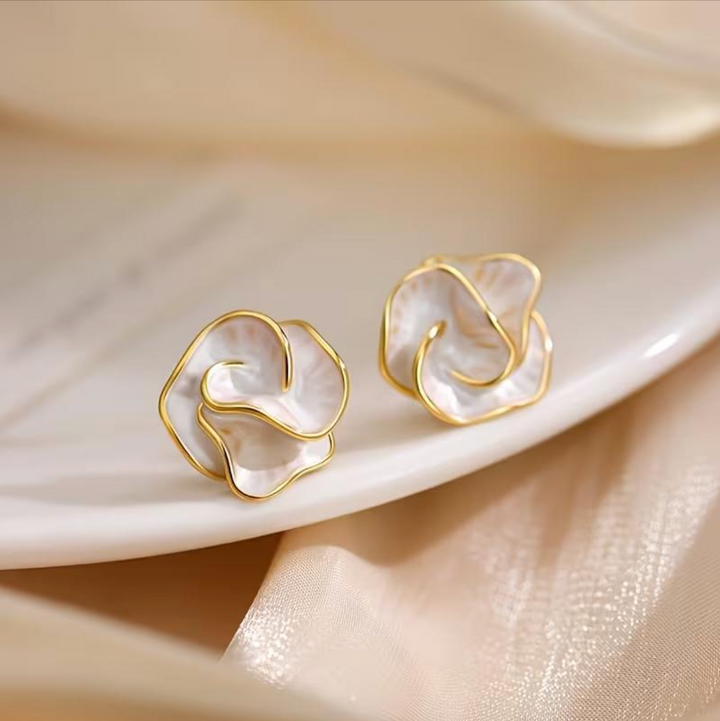Boucles d'Oreilles Fleur de Perle