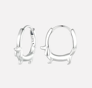 Boucles d'oreilles précieuses en forme de teckel - Un trésor pour les mamans de chiots