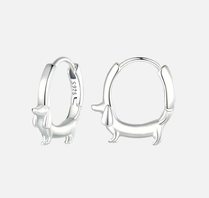 Boucles d'oreilles précieuses en forme de teckel - Un trésor pour les mamans de chiots