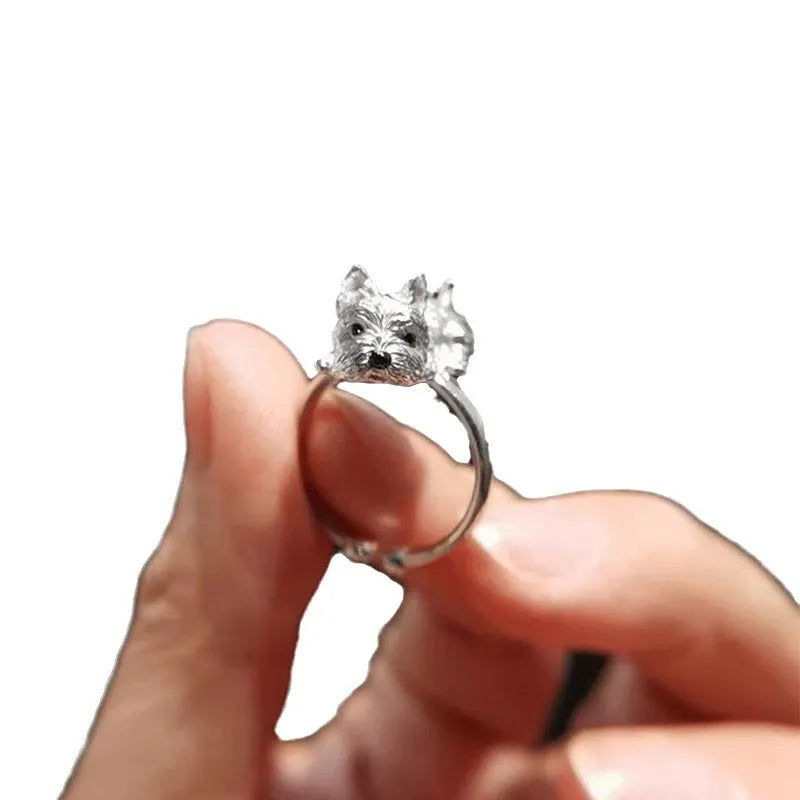 Bague Ajustable de Style Rétro pour Chien