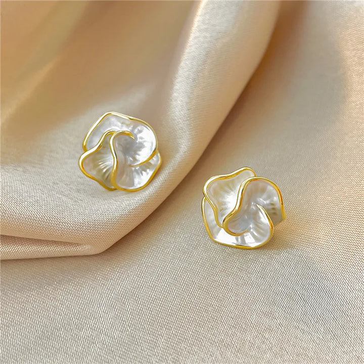 Boucles d'Oreilles Fleur de Perle