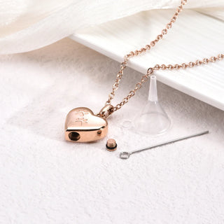 Collier Urne Commémoratif pour Animaux – Pendentif en Forme de Cœur avec Gravure de Patte