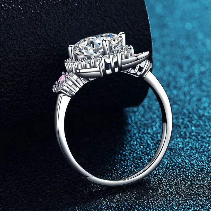 Bague Ajustable avec Oreilles de Chat en Zirconia