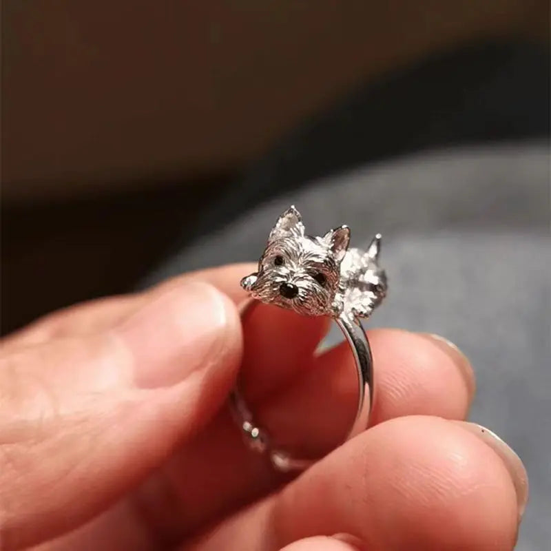 Bague Ajustable de Style Rétro pour Chien