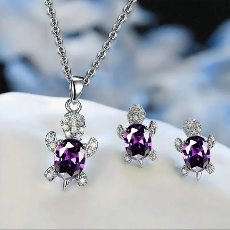 Collier de Tortue de Mer Magnifique avec Boucles d'Oreilles Bonus – Offre Limité