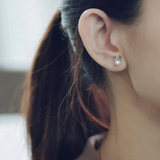 Boucles d'oreilles en perles de renne