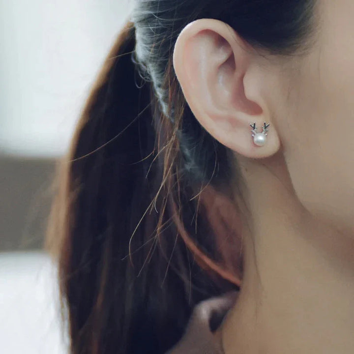 Boucles d'oreilles en perles de renne