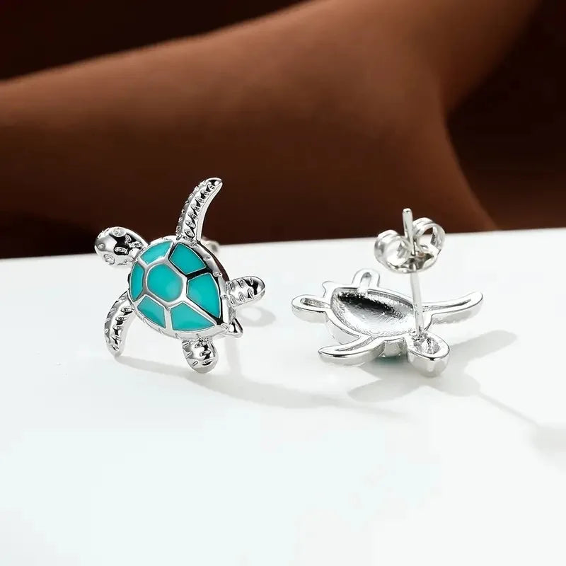 Boucles d'oreilles en forme de tortue de mer