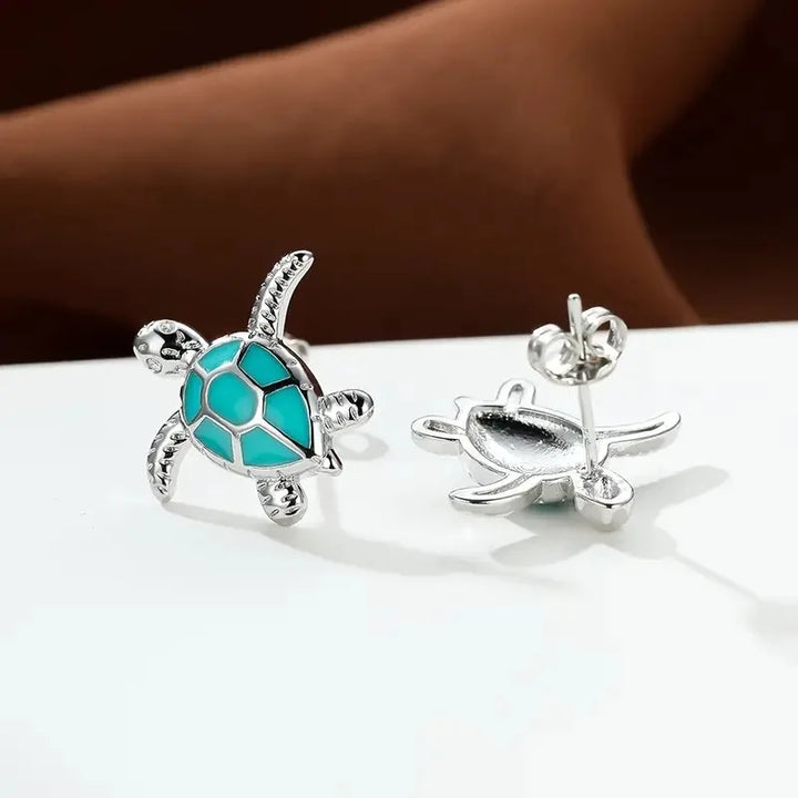 Boucles d'oreilles en forme de tortue de mer