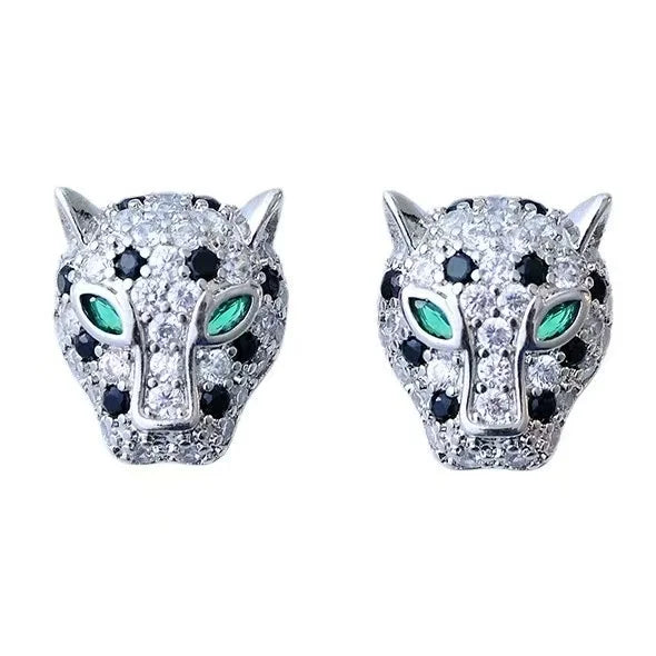 Boucles d'oreilles en cristal léopard coloré