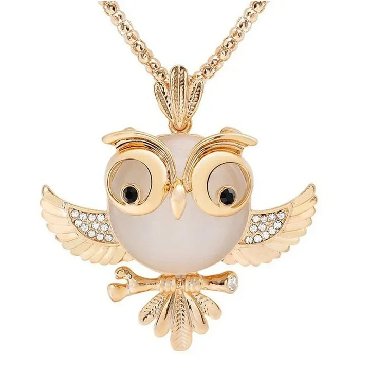 Pendentif Collier Sage Hibou Opale