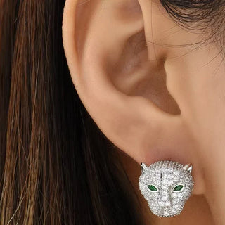 Boucles d'oreilles en cristal léopard coloré