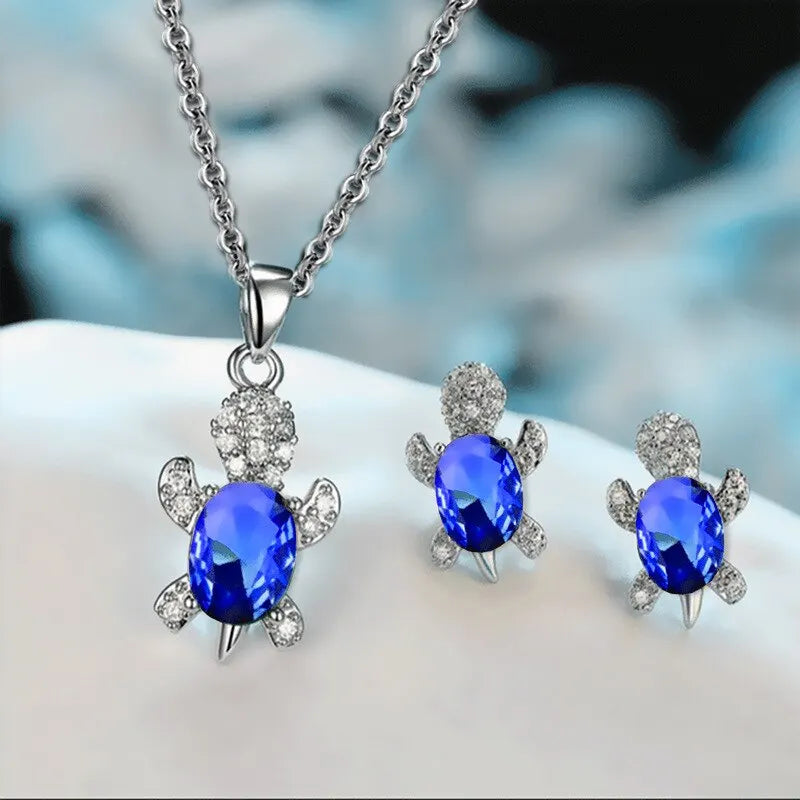 Collier de Tortue de Mer Magnifique avec Boucles d'Oreilles Bonus – Offre Limité